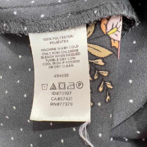 LOFT Polka Dot Floral Peasant Top/Blouse Size XS - Picture 5 of 6